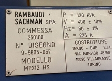 sales  SACHMAN-RAMBAUDI MP212-HS использованный